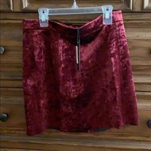 Velvet Mini Skirt